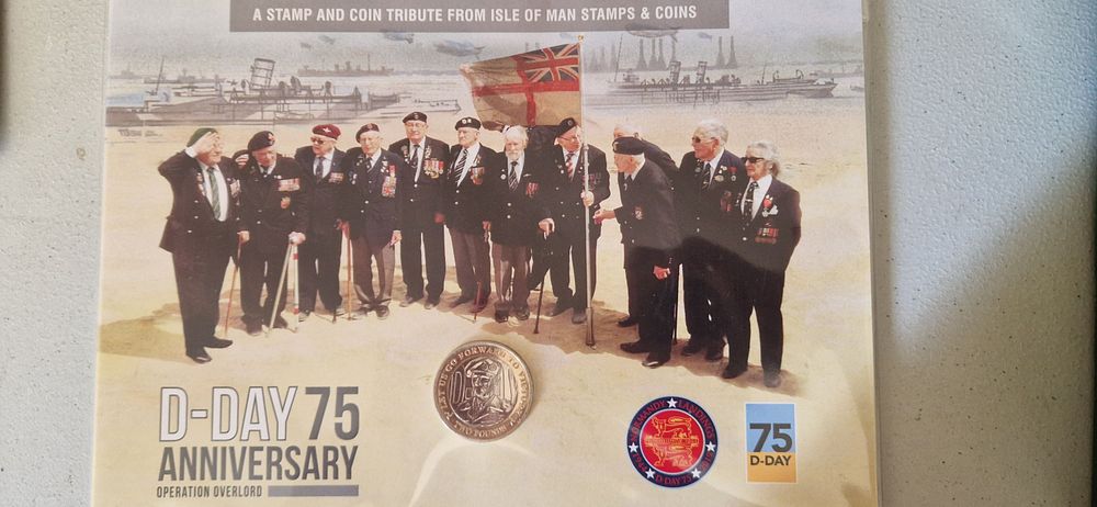 Lot 174: D Day coin and stamp