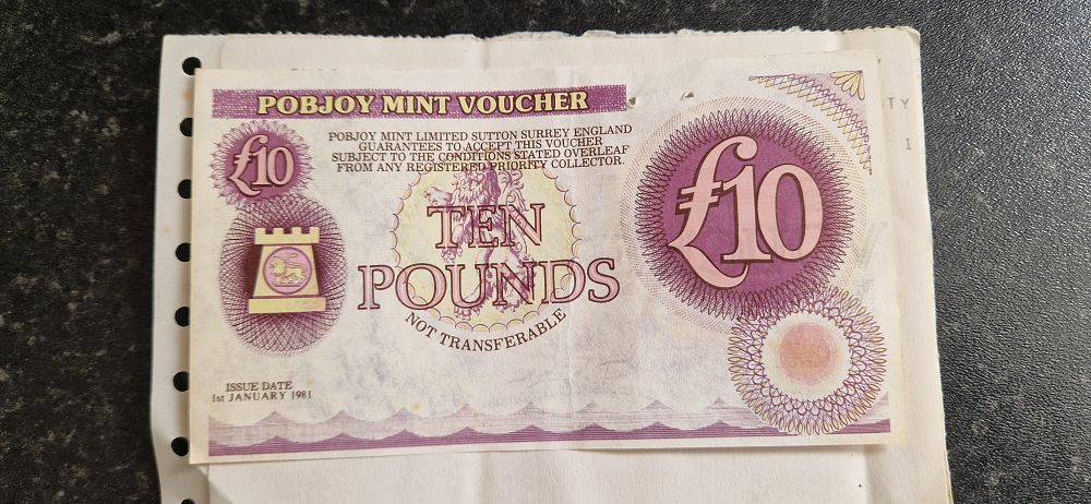 Lot 267: Vintage note