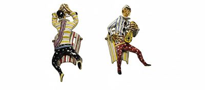 Coppia di Lampade da parete in ceramica smaltata San Polo Venezia Disegno Otello Rosa. Questa 