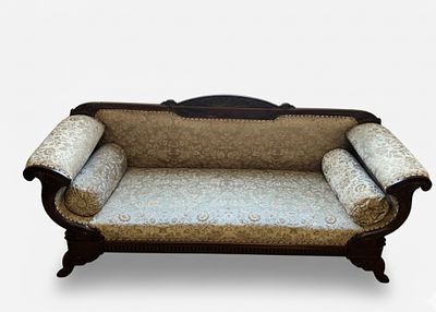 Divano Monumentale "Canap&eacute;" a Barca – Luigi Filippo cm 205x70. Elegante divano a tre posti 