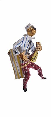 Coppia di Applique Arlecchino in Ceramica San Polo Venezia Disegnate da Otello Rosa. Questa 