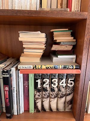 Collezione di libri d'arte e arredamento inclusa l'enciclopedia degli artisti Mondadori in 5 volumi.