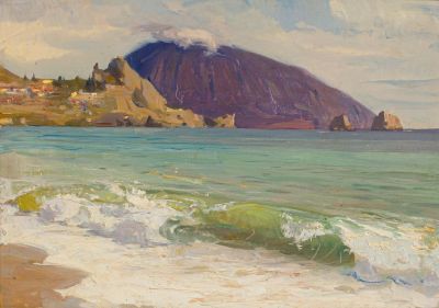 Подобедов Роман Леонидович (1920‑1991). Картина "Гурзуф. Вид на Аю-Даг". 1960 г. Холст на 