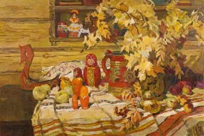 Кудрин Виктор Петрович (1925-1999)
Картина &laquo;Русский натюрморт&raquo;. 1980-е гг. Холст, масло. 