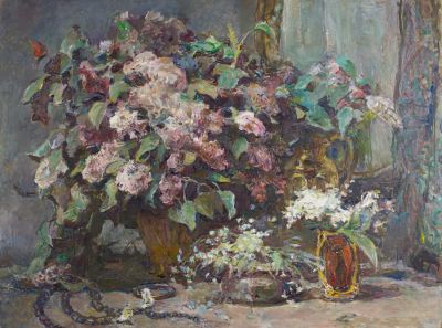 Кудрин Виктор Петрович (1925-1999)
Картина &laquo;Сирень&raquo;. 1982 год. Холст, масло. Размеры: 90 х 120 см. 