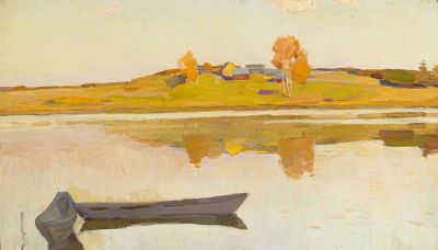 Кудрин Виктор Петрович (1925-1999)
Картина &laquo;Вечер&raquo;. 1964 г. Картон, масло. Размеры: 40 х 70 см. 