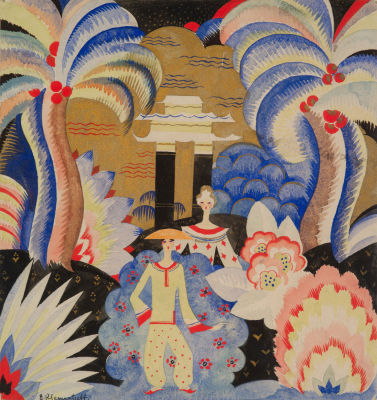 Клементьев Евгений Алексеевич (1901-1985) Рисунок &laquo;Сцена в Китае&raquo;. 1920-е - 1930-е гг. Бумага 