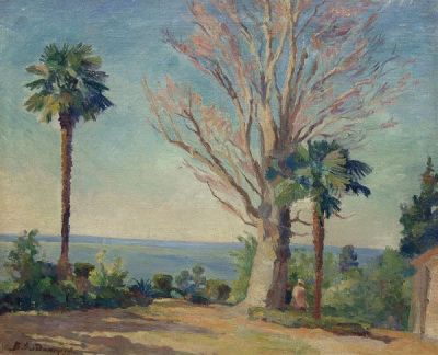 Владимиров Владимир Михайлович (1886-1969) Картина &laquo;Крымский пейзаж&raquo;. 1938 г. Холст, масло. 65 