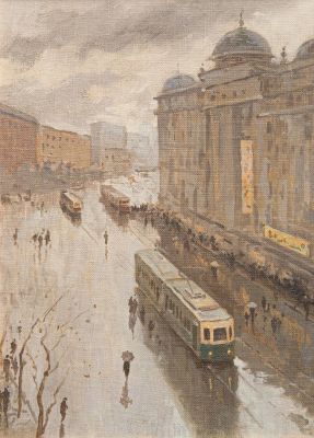 Куприянов Михаил Васильевич (1903-1991) Картина &laquo;Москва. Неглинная улица&raquo;. 1946 г. Холст на 