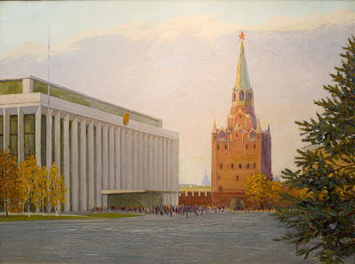 Меллин Вадим Александрович (1914–1970) Картина &laquo;Московский Кремль. Вечером у Кремлевского 