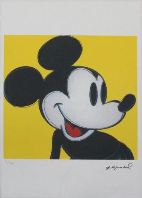 Andy Warhol (1928 - 1987) Принт &laquo;Микки Маус на желтом фоне&raquo;. 1980-е гг. Литография на бумаге. 