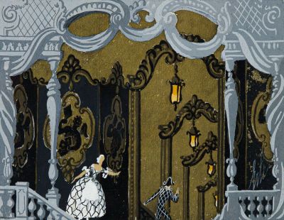 Эрте (Тыртов Роман Петрович) (1892-1990) Рисунок &laquo;Игра любви и случая&raquo; (&laquo;Le Jeu de l'Amour et 