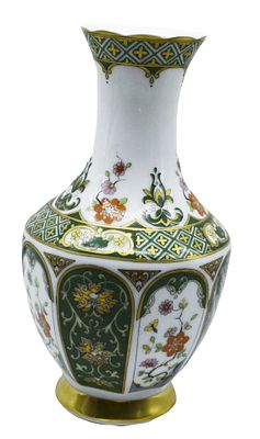 Johann Seltmann Vohenstra&szlig; Bavaria porcelain vase, cm 15. Vaso in porcellana decoro Johann 