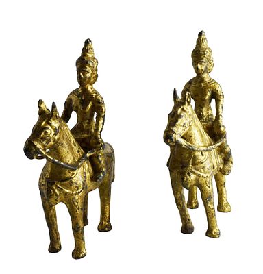 Pair of bronze figures depicting
two Indian figures, probably late 19th century
The Hindu deity 