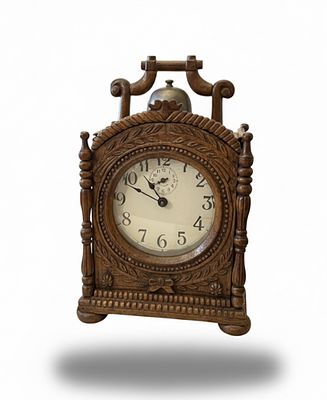 Orologio da Tavolo "Capuchine" in Legno Intagliato
cm 25x14. Elegante orologio da tavolo o da 