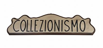 Insegna Artigianale d'Antiquariato "Collezionismo" – Inizio XX Secolo cm 240 circa. Insegna 