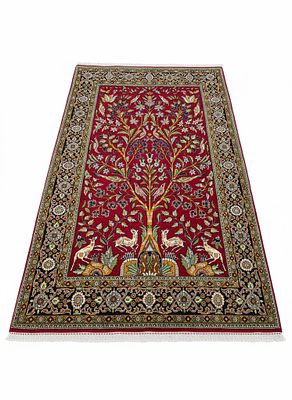 Tappeto Qum – L’Albero della Vita e il Canto della Natura
Dimensioni: 155x108 cm. Un capolavoro 