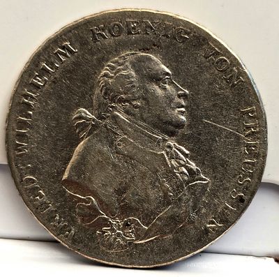 תאלר אחד 1794 – פרידריך וילהלם השני, פרוסיה (סימן מטבע B)
. תאלר אחד 1794 – פרידריך וילהלם השני 