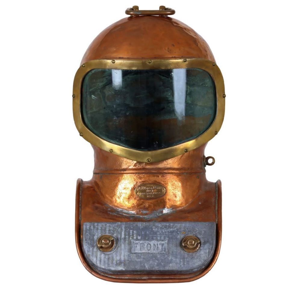 Lot 164: 1930s AJ Morse & Son Model 15 Shallow Water Diving Helmet
