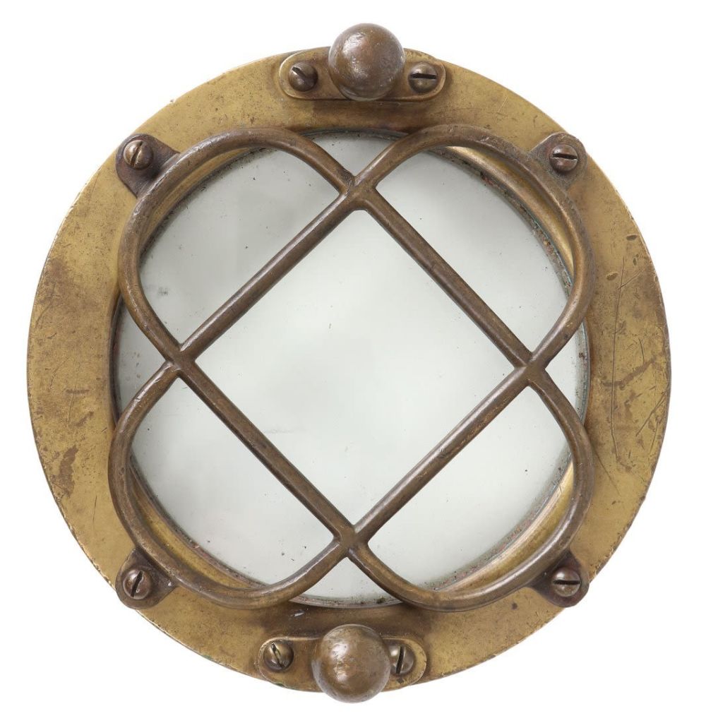 Lot 173: Vintage Morse Diving Helmet Faceplate w/ Glass & Guard