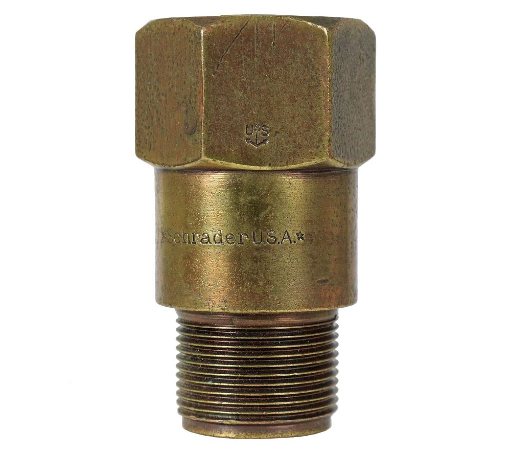Lot 174: Schrader Mark V Helmet Non-Return Valve With US Navy Stamp