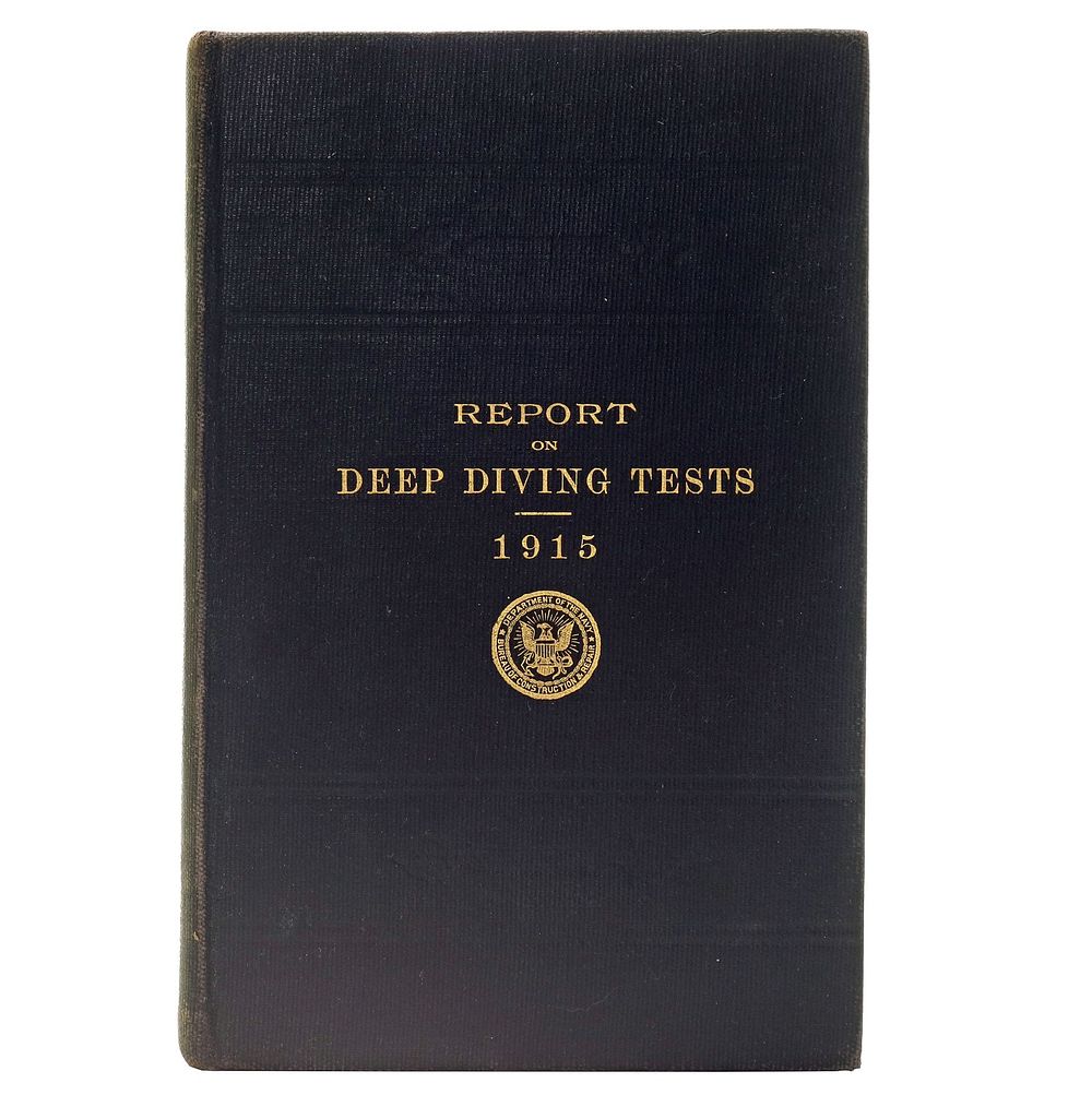 Lot 180: Original 1915 REPORT ON DEEP DIVING TESTS Signed By Stillson