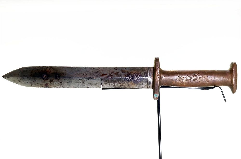 Lot 213: Vintage Brass & Steel Dive Knife Unknown Maker