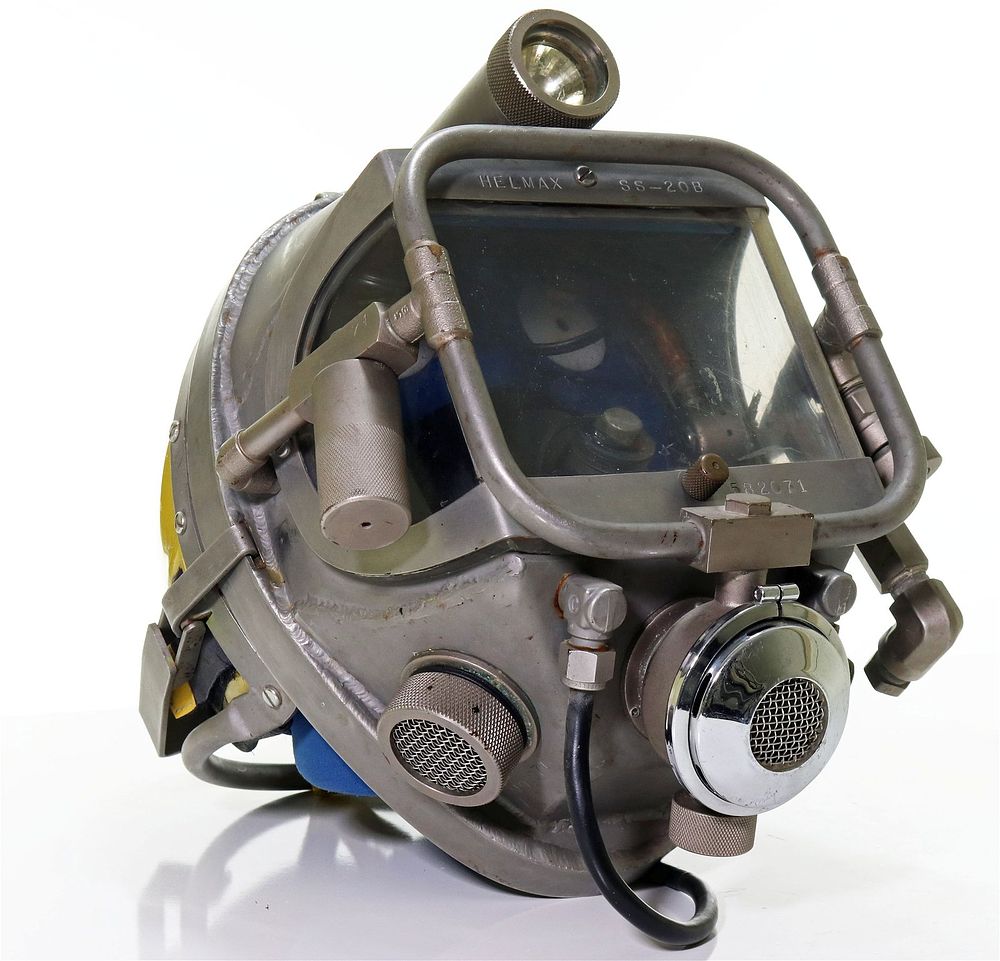 Lot 258: Helmax SS-20B Stainless Steel & Fiberglass Diving Helmet