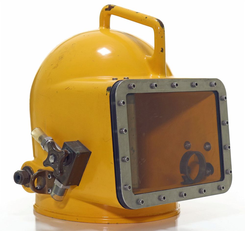 Lot 266: Strongworks Fiberglass Yellow Diving Helmet