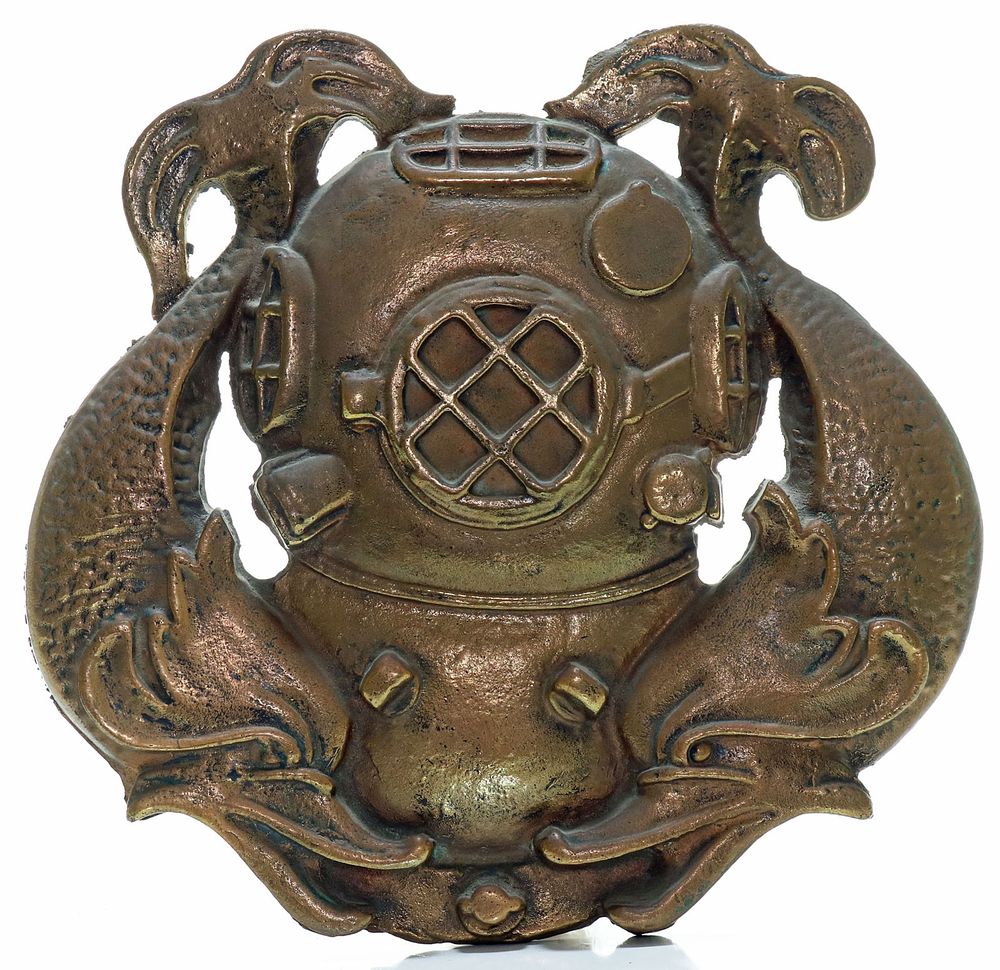 Lot 267: 1st Class Divers Plaque Solid Brass