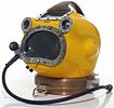 Vintage Pommec Dutch Fiberglass Diving Helmet - Unusual. This is a fascinating and visually Image - 2