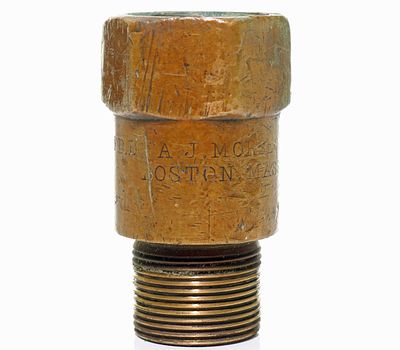 A.J. Morse & Son Antique Diving Helmet Non-Return Valve. This is an original early 20th-century 