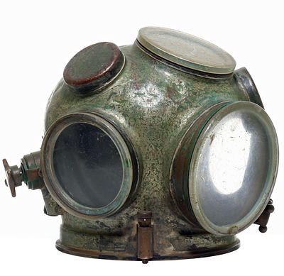 Vintage Yokohama Japanese Diving Helmet Bonnet. This classic vintage diving helmet bonnet (top) 