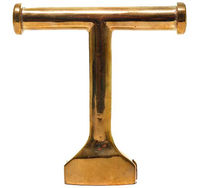 Brass Galeazzi Diving Helmet T Wrench. This is a like-new solid brass Galeazzi “T” wrench used 