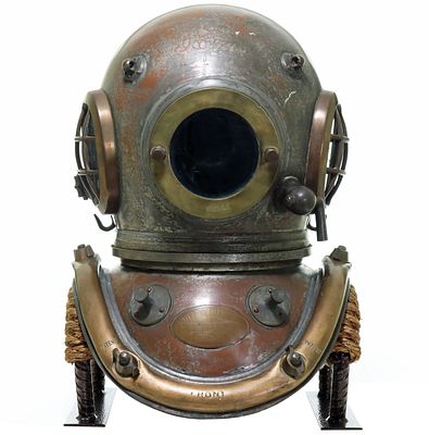 Siebe Gorman Admiralty 1938 Diving Helmet With Broad Arrow Stamp. When conjuring the image of 