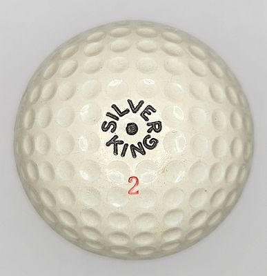 Silver King Black Dot #2 Silvertown Vintage English Golf Ball. This is an excellent example of a 