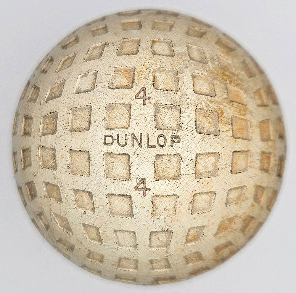 Lot 174: Dunlop Mesh Pattern Antique English Golf Ball