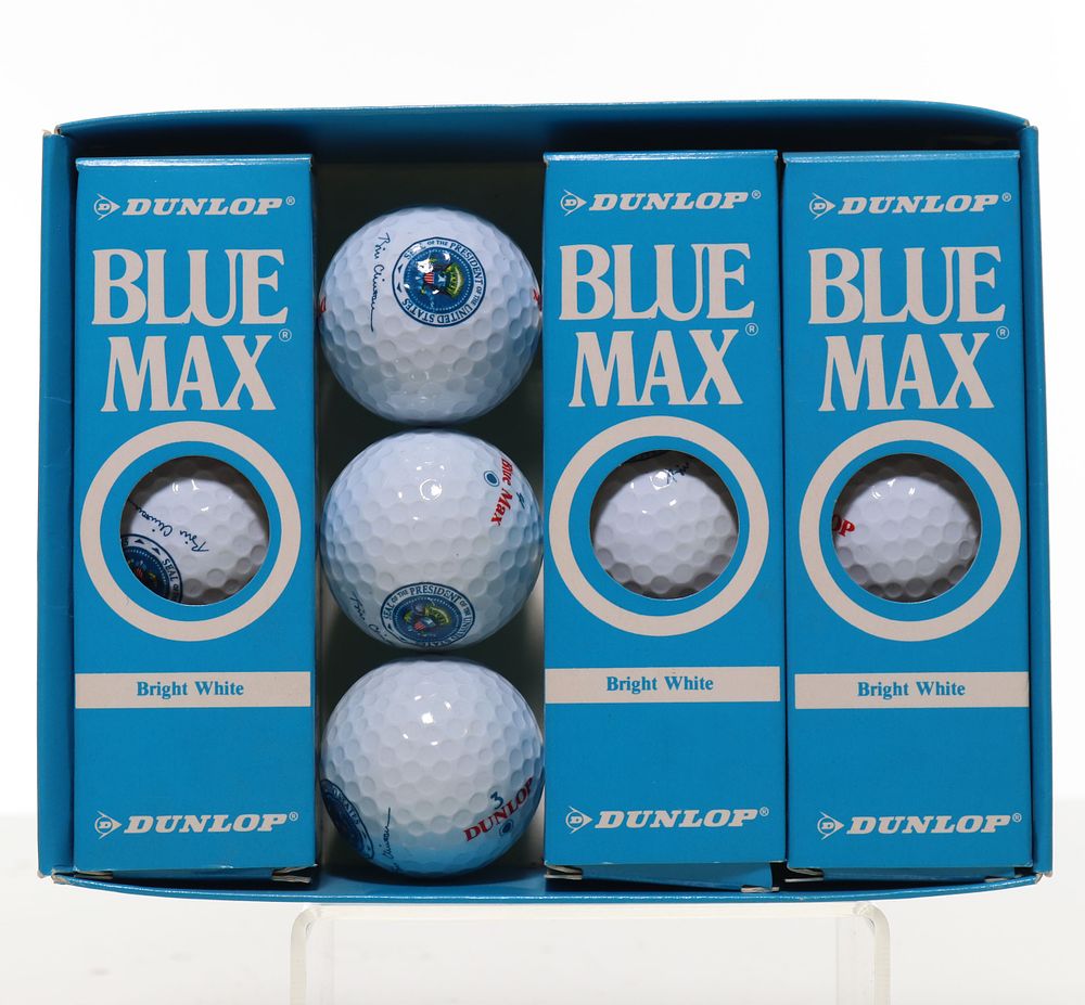 Lot 184: Complete Box of Dunlop President Bill Clinton Golf Balls