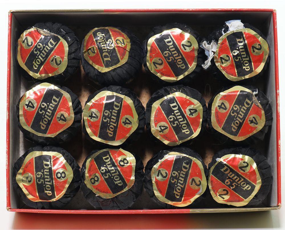 Lot 185: Complete Box of Dunlop 65 Golf Balls In Black Wrappers