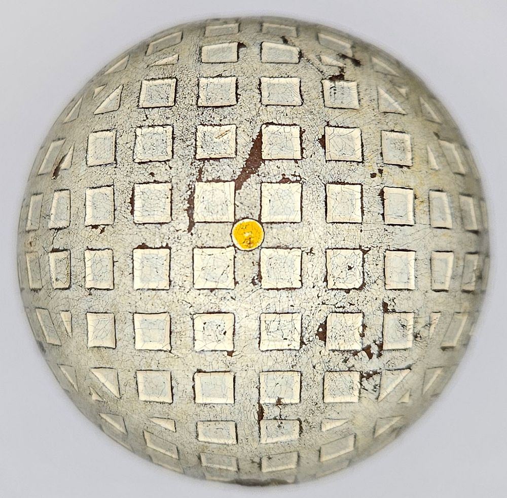 Lot 203: Orange Dot Mesh 1920’s Antique Golf Ball