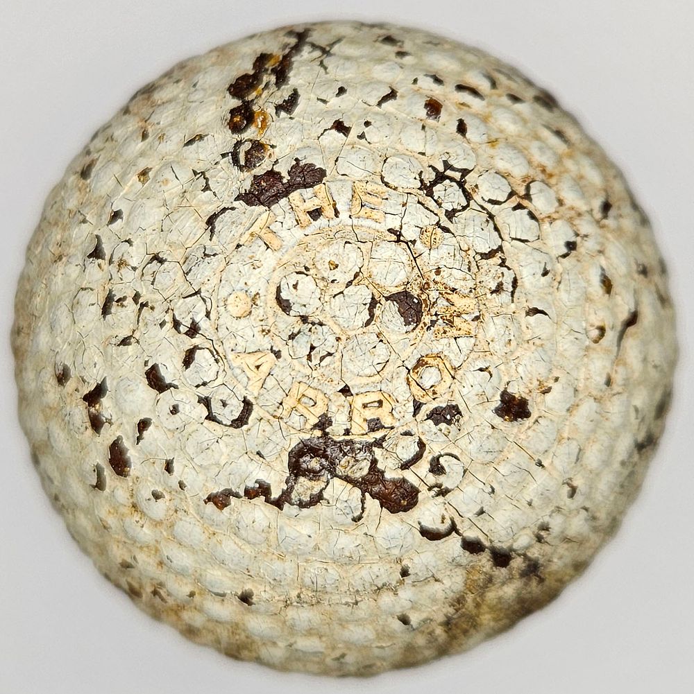 Lot 210: Goodyear The Arrow Bramble Antique Golf Ball 1900’s
