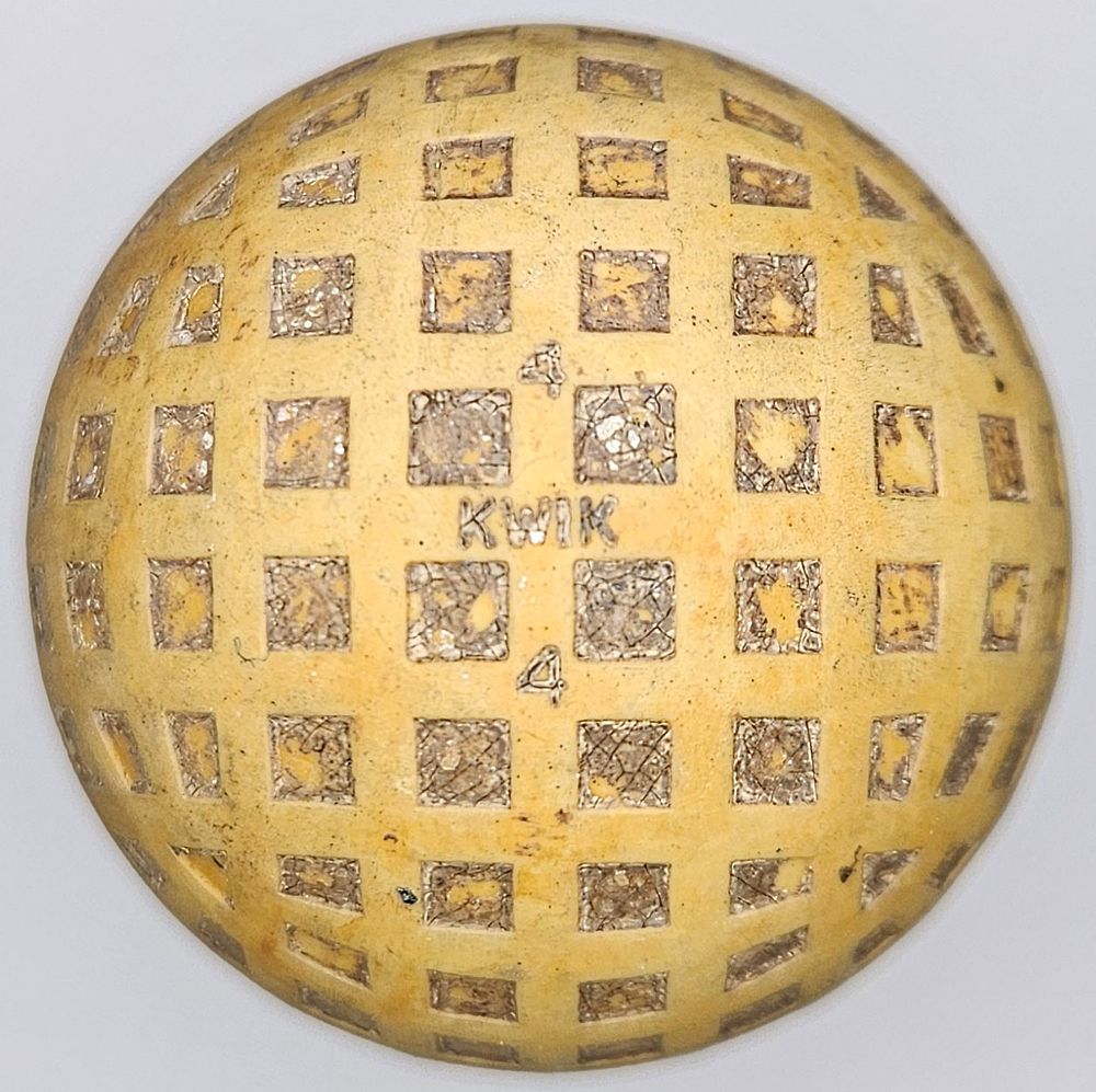 Lot 220: Kwik Made In England Mesh 1930’s Antique Golf Ball