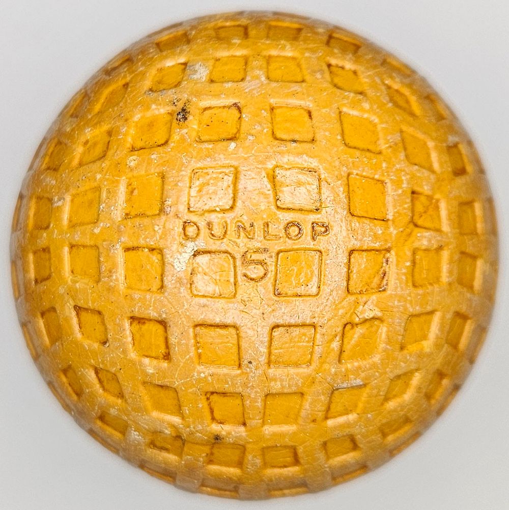 Lot 222: Dunlop #5 Mesh 1930’s Antique Golf Ball Unique Pattern
