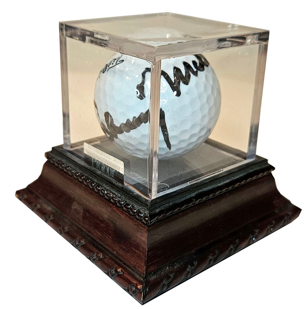 Lot 234: Johnny Miller Autographed Titleist Golf Ball In Case
