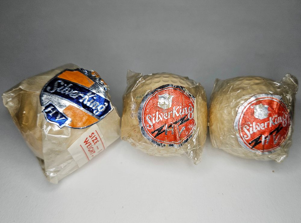 Lot 238: 3 Silver King HV Vintage Golf Balls In Original Wrappers