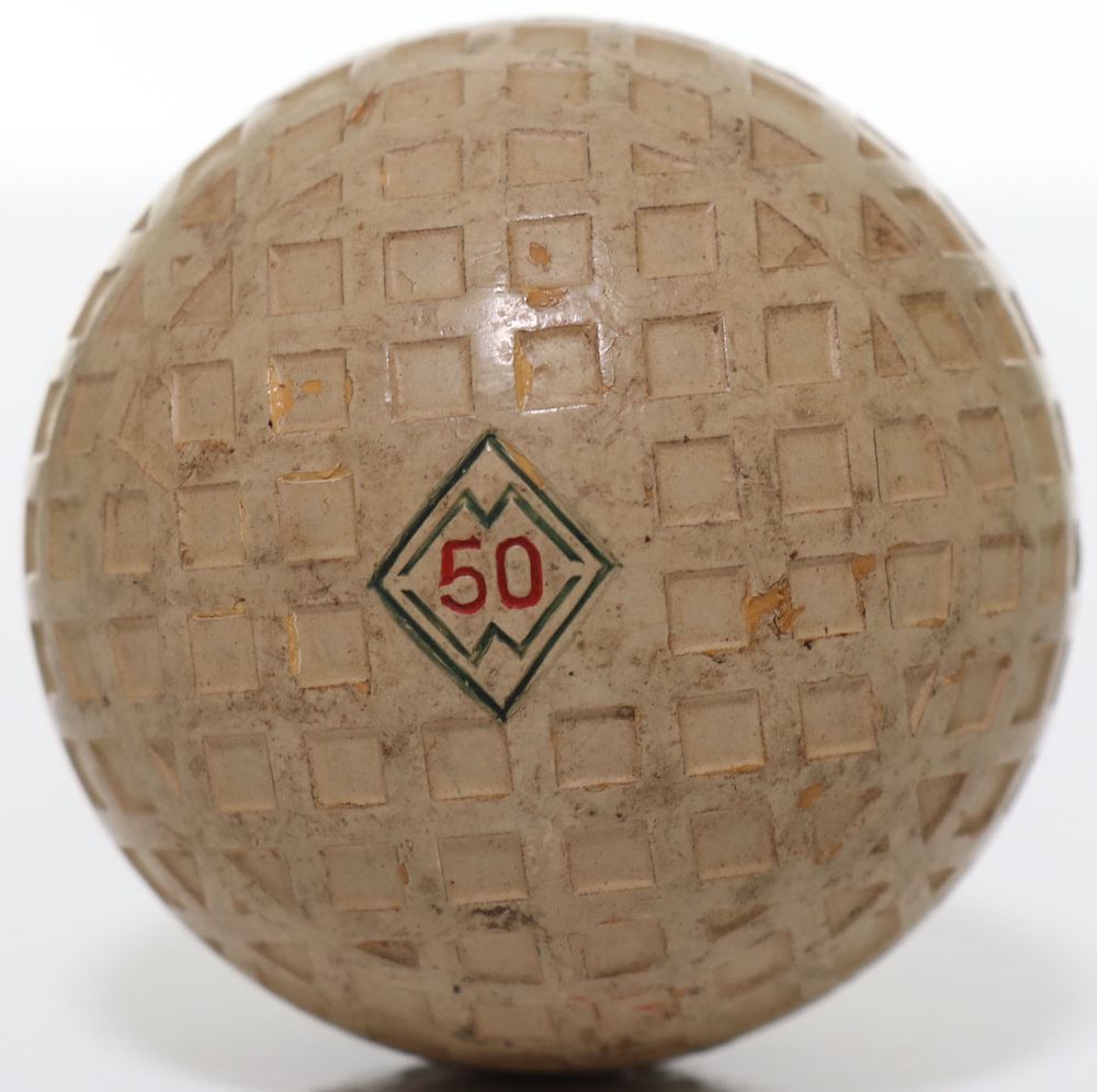 Lot 250: Model 50 Mesh Pattern Antique Golf Ball 1920s