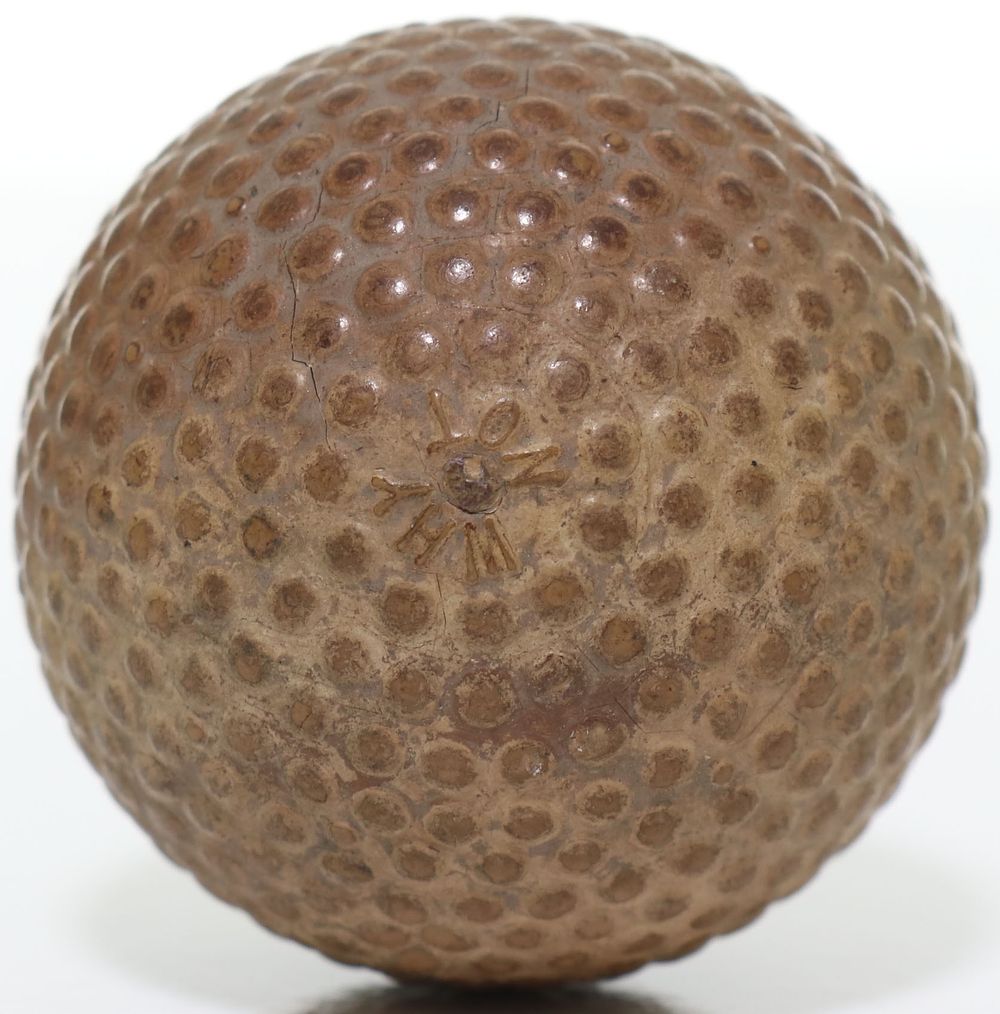 Lot 251: Henley Why Not Bramble Pattern Antique Golf Ball 1900s