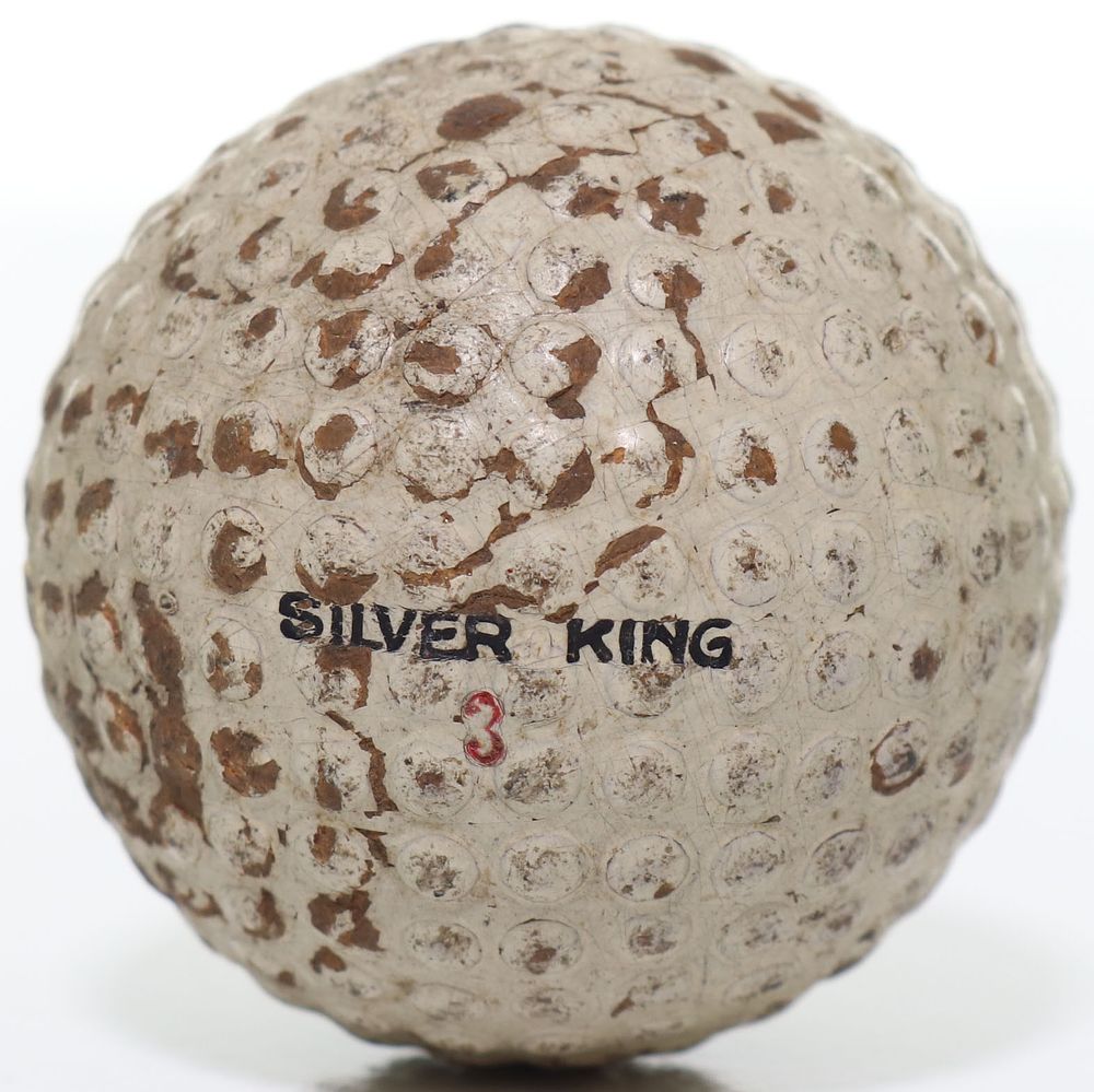 Lot 252: Silver King Bramble Pattern Antique Golf Ball 1900s