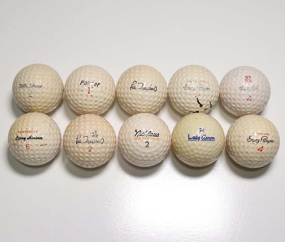 Lot 270: 10 Vintage Signature Golf Balls 1950’s to 1970’s