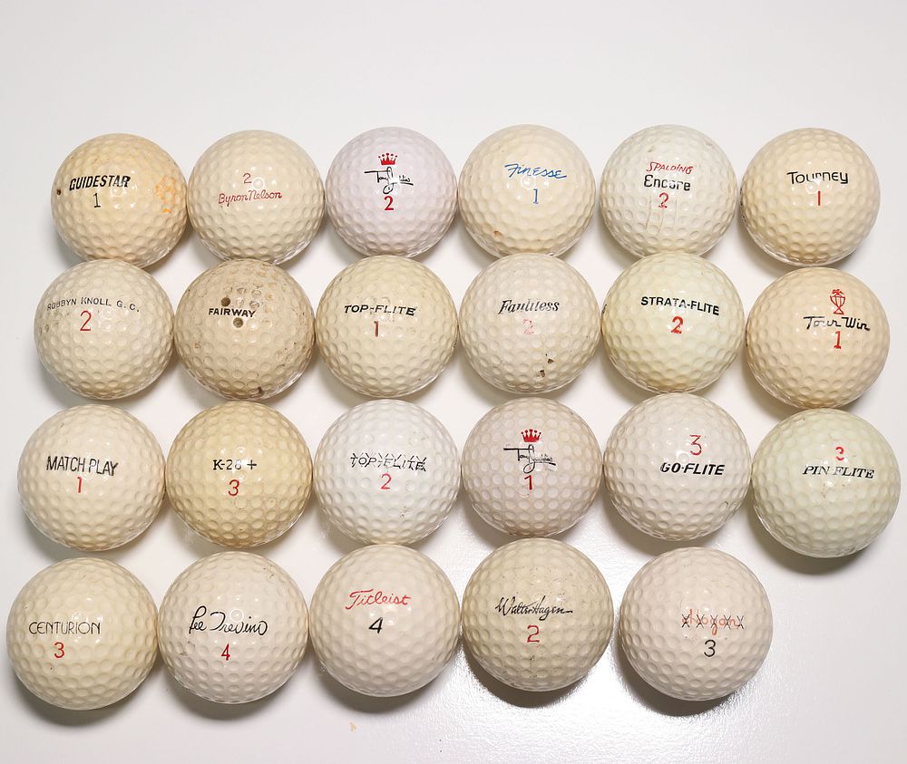 Lot 277: 23 Vintage Golf Balls 1940s to 1980s